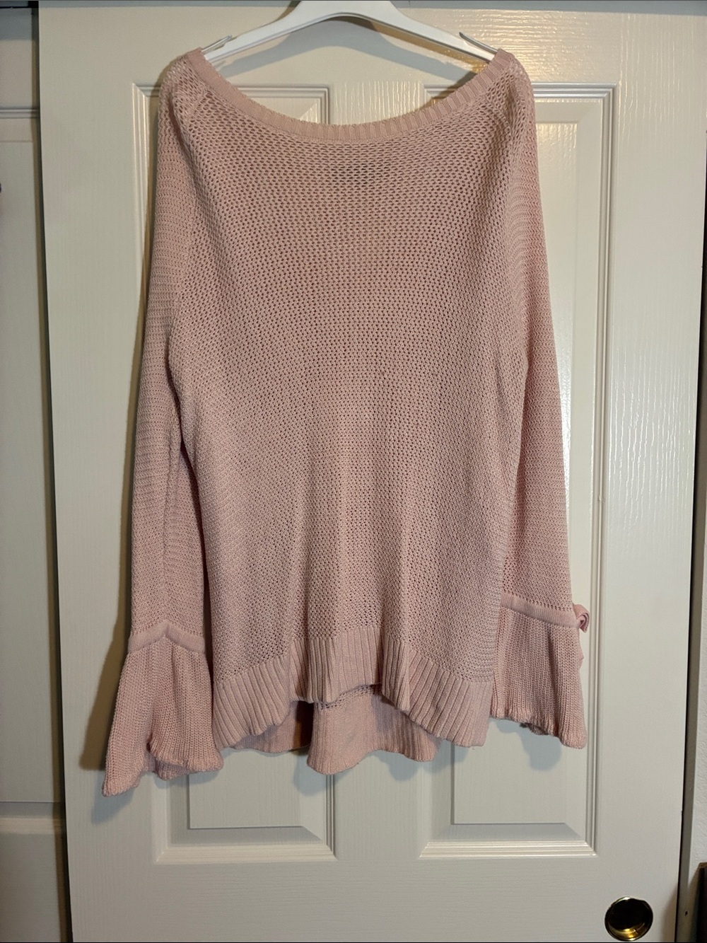 LOFT Off-the-Shoulder Knit Sweater in Blush